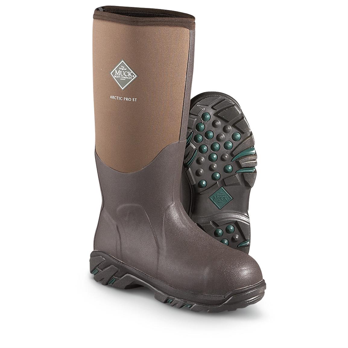 muck steel toe rubber boots