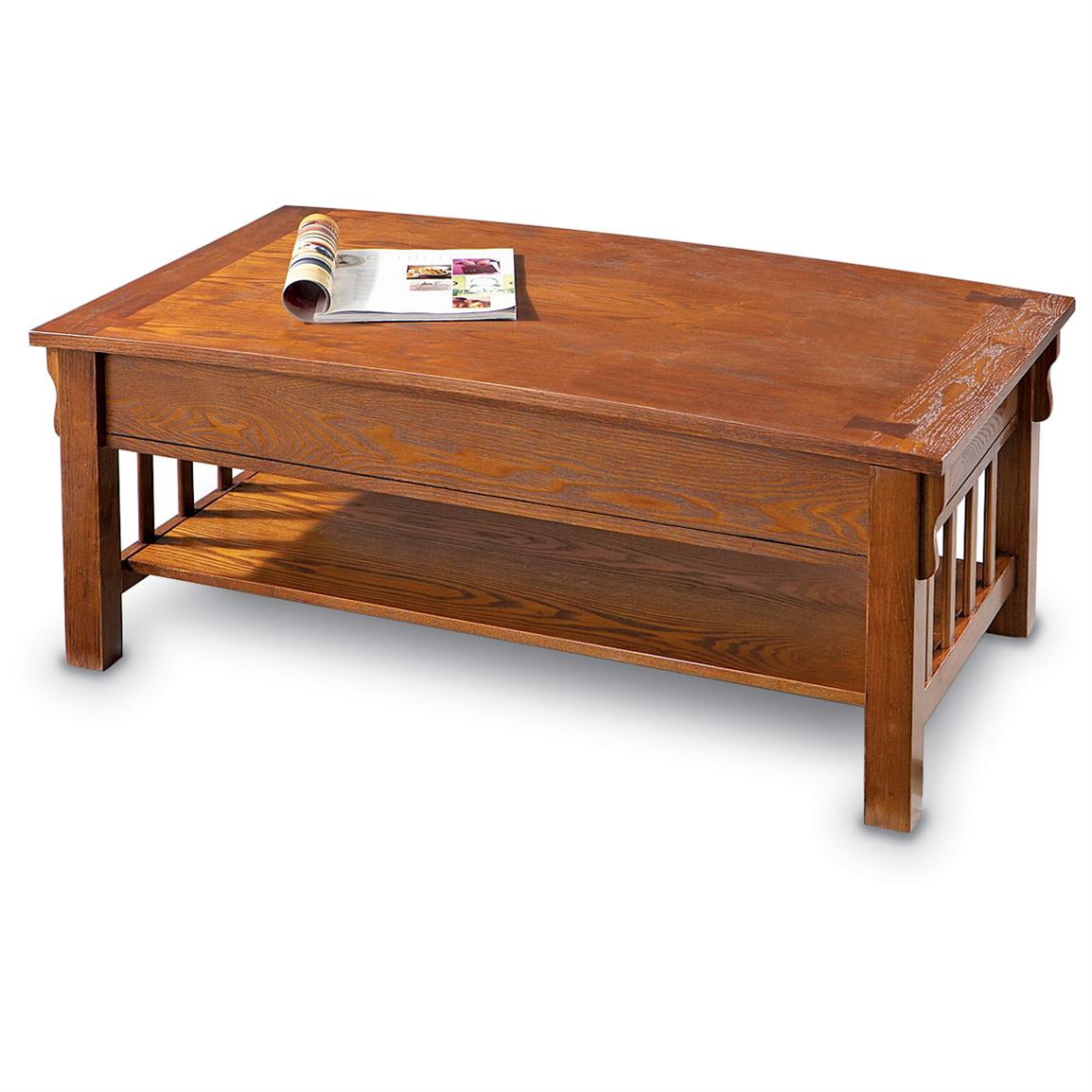 CASTLECREEK Mission Style Lift Top Coffee Table