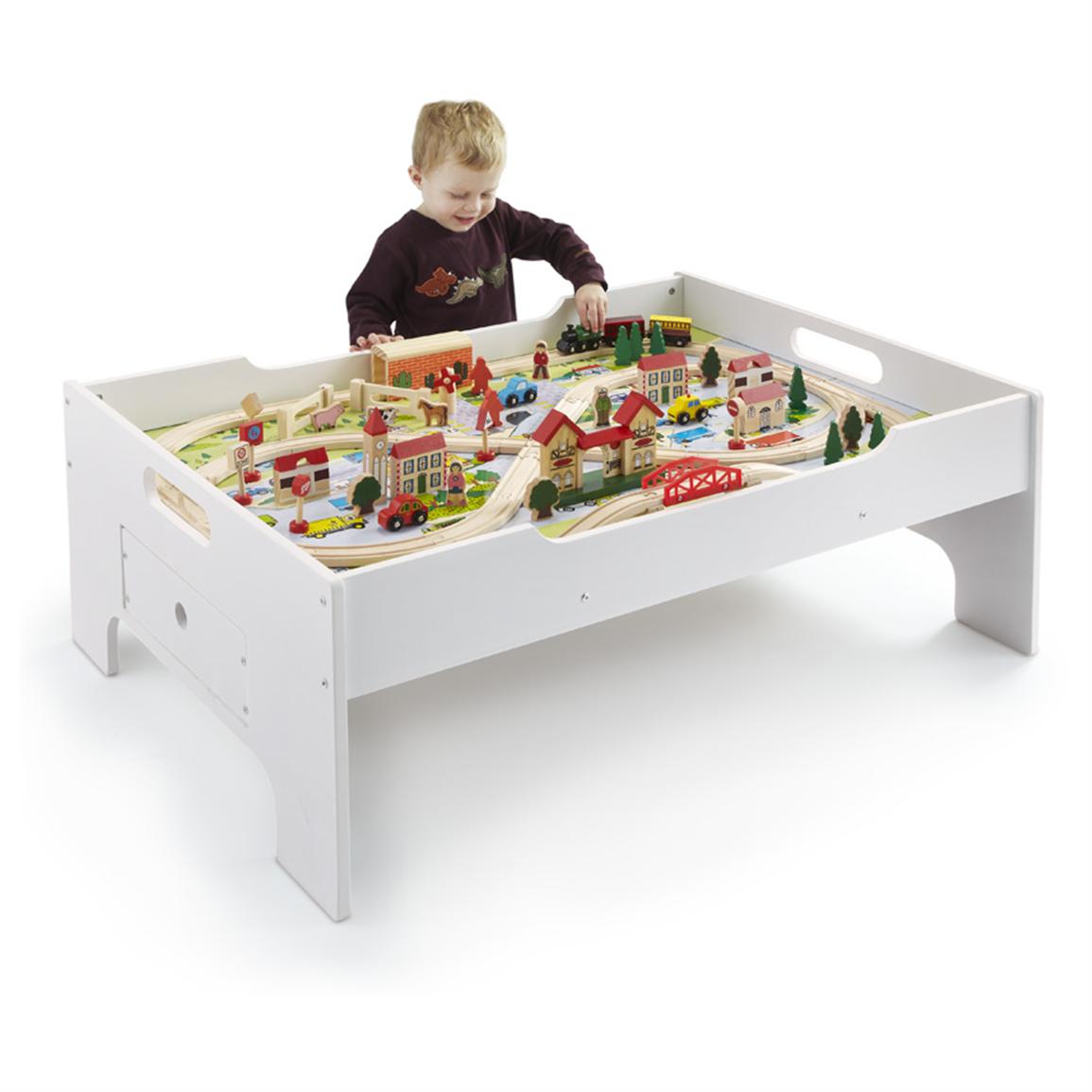 train table with drawer