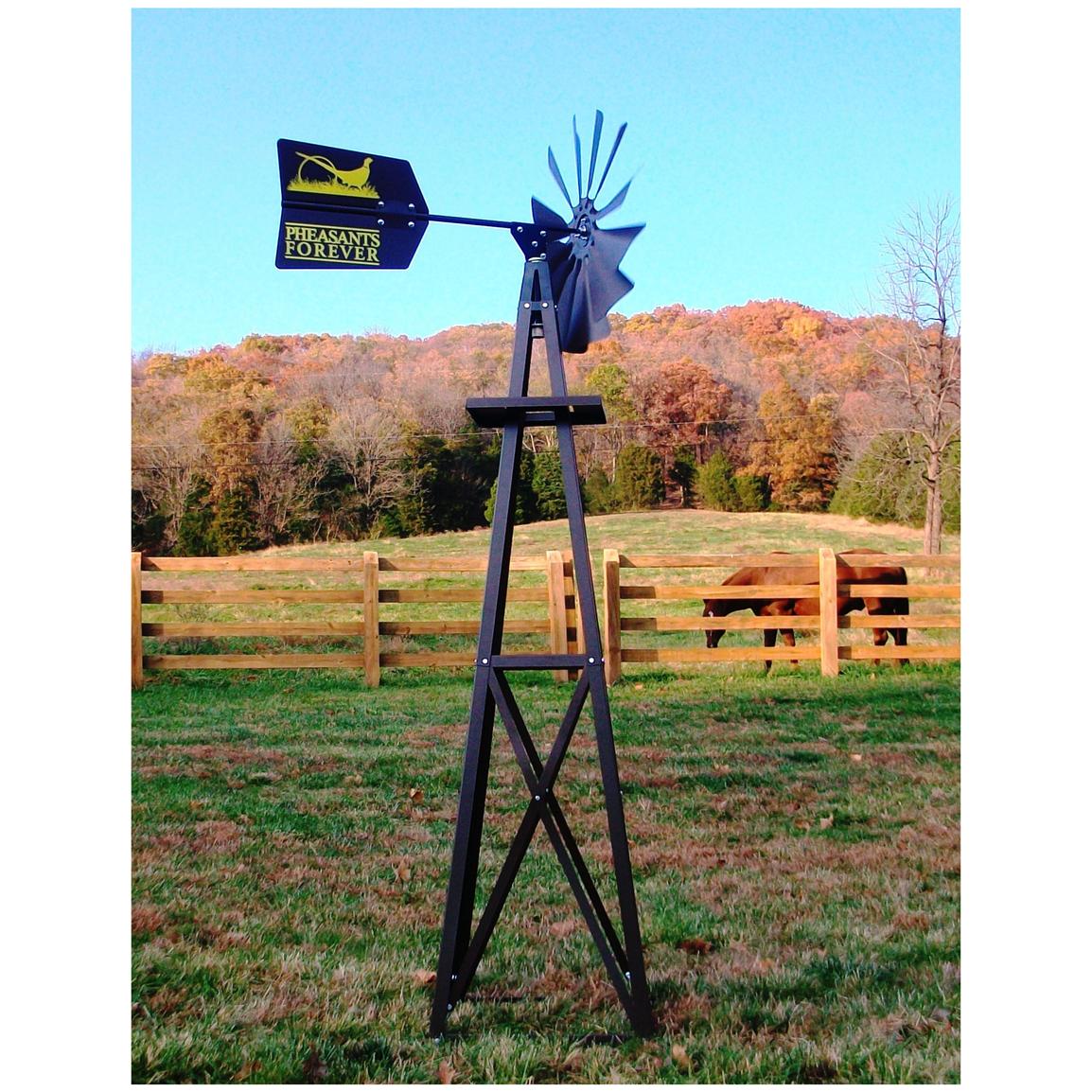 Pheasants Forever Small Bronze Backyard Windmill Bronze 282061