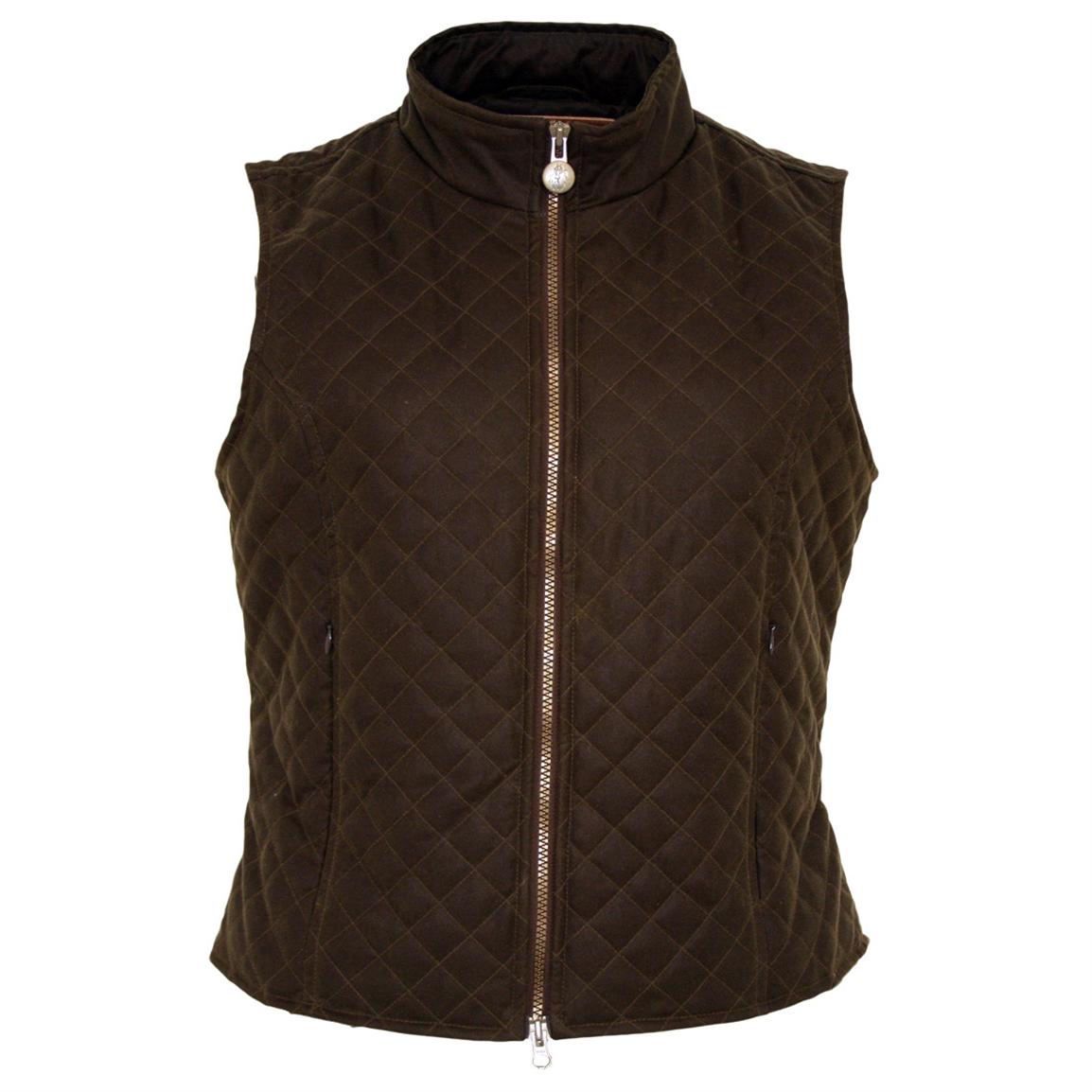 Women's Outback Trading Company® Quilted Oilskin Vest - 282442, Vests ...