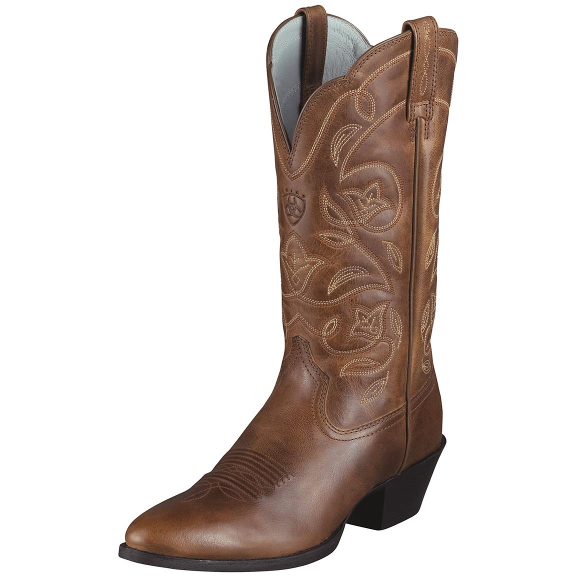Women's Ariat® 12 inch Heritage Western R-Toe Cowboy Boots, Russet Rebel