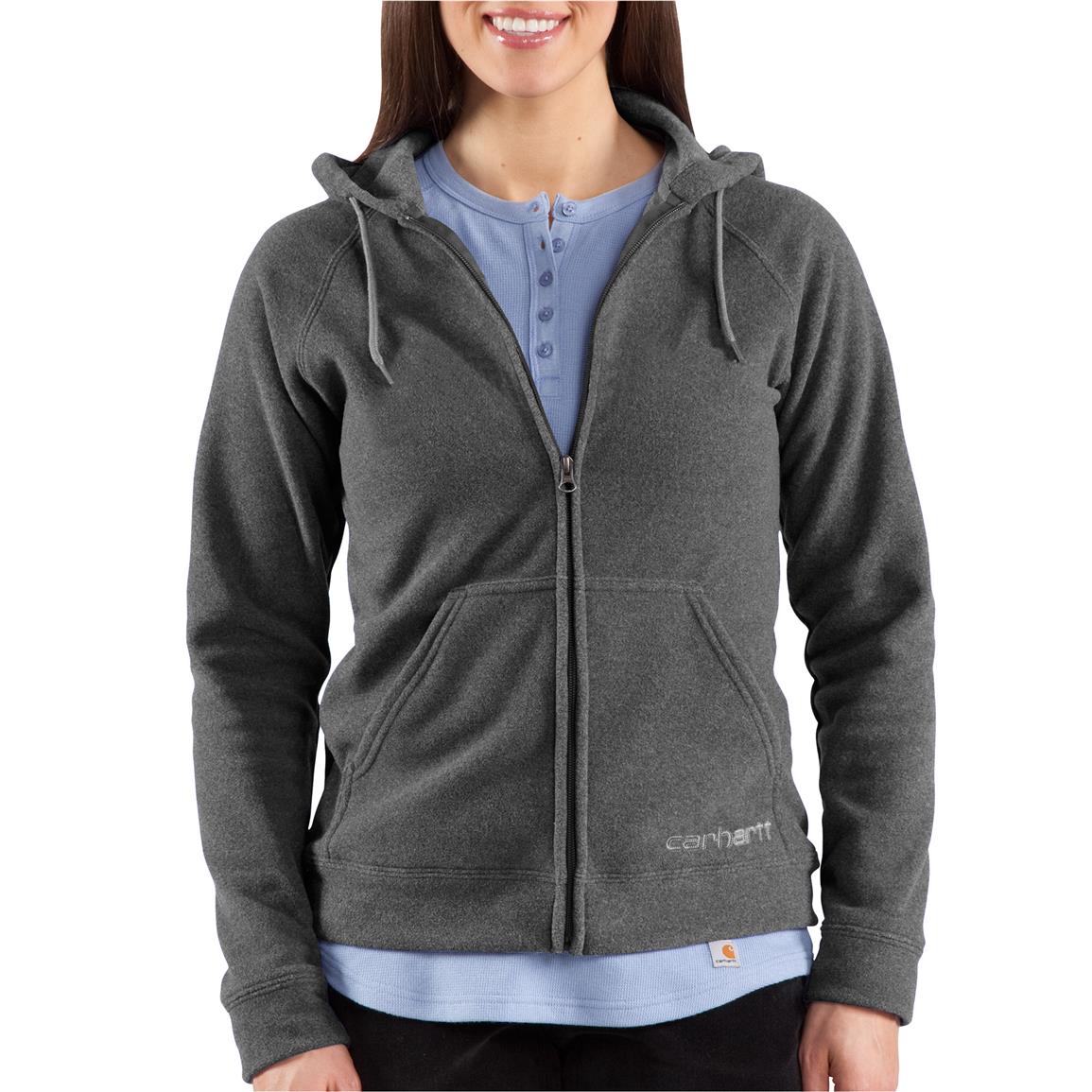 Women's Carhartt® Boyne Fleece Hooded Jacket - 282539, Uninsulated ...