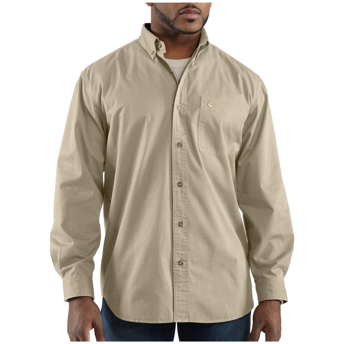 Men's Carhartt® Hines Long-sleeve Work Shirt - 282544, Shirts at ...