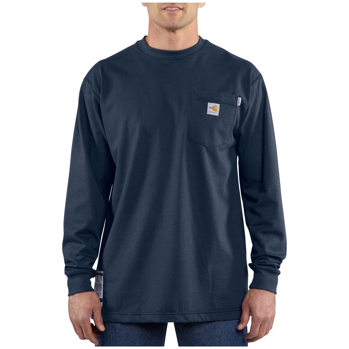 Men's Carhartt® Force™ Flame-resistant Long-sleeve Cotton T-shirt ...