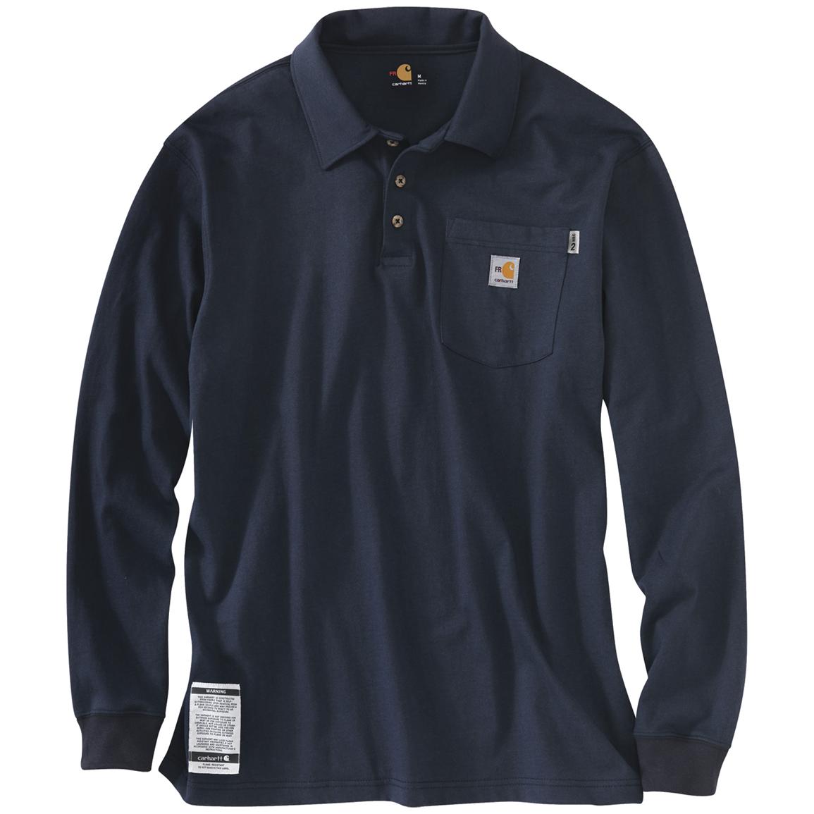 Men's Carhartt® Force™ Flame-resistant Long-sleeve Polo - 282564 ...