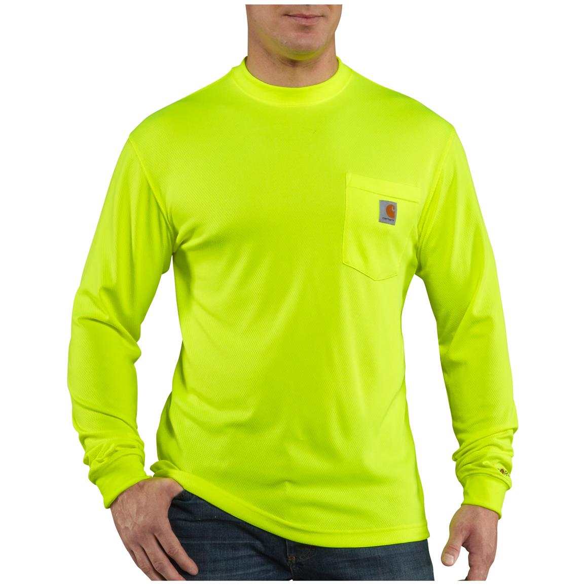 Men's Carhartt® Force™ High-visibility Long-sleeve T-shirt - 282569, T ...