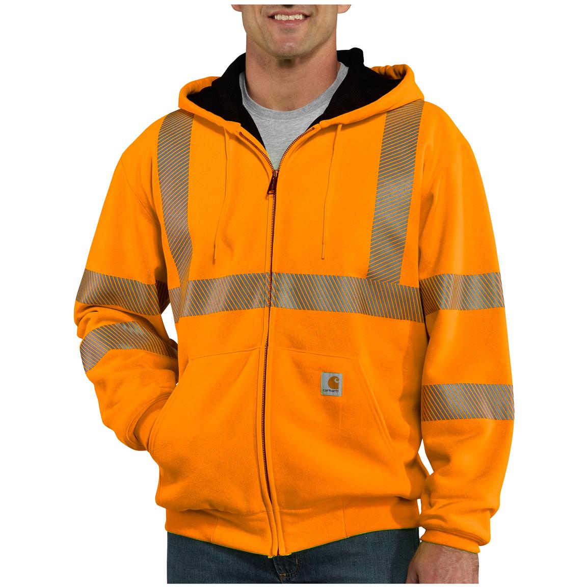 Men's Carhartt® Class 3 High-visibility Thermal Hooded Sweatshirt ...