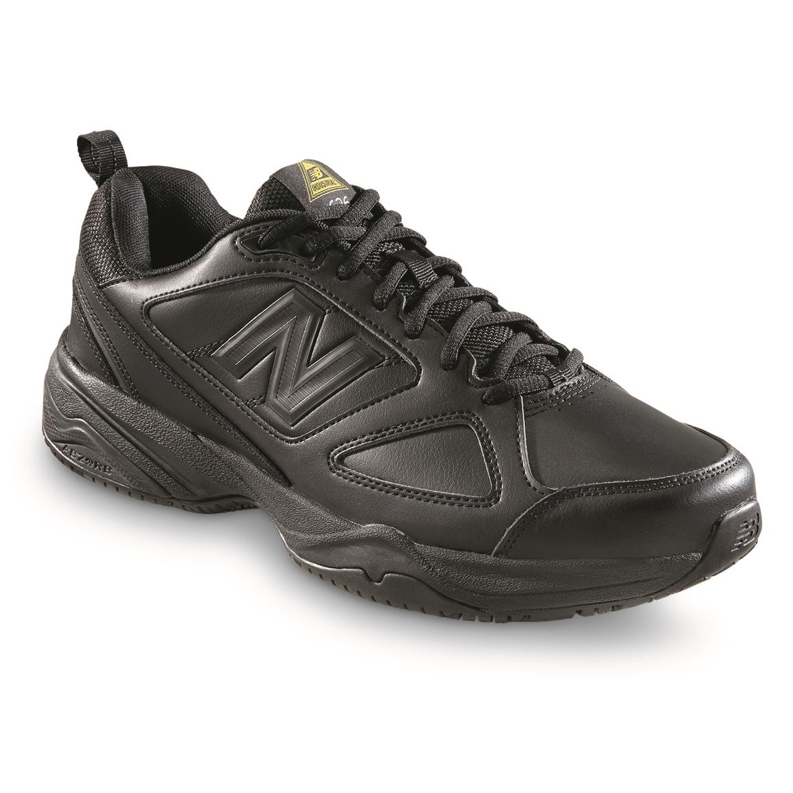 new balance mens black work shoes