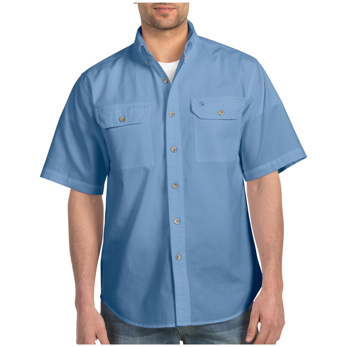 Men's Carhartt® Short-sleeve Chambray Work Shirt - 282601, Shirts at ...