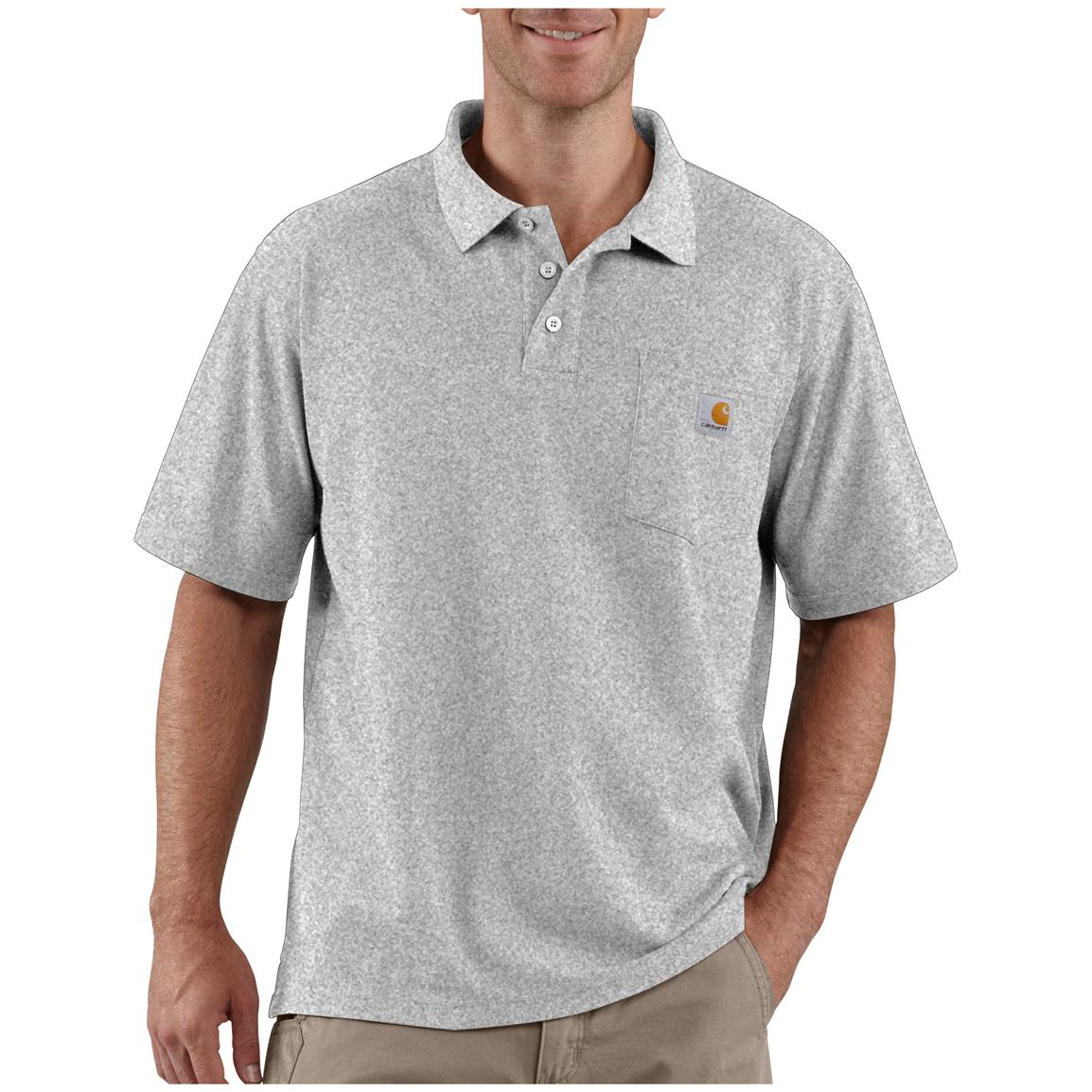 Men's CarharttÂ® Contractor's Work Pocket Polo - 282633, Shirts & Polos at Sportsman's Guide