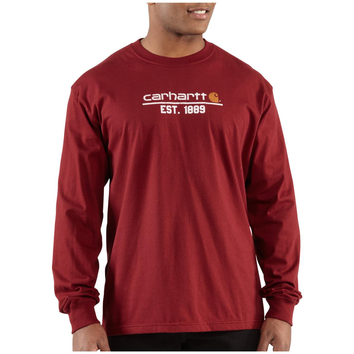 Men's Carhartt® Classic Logo Long-sleeve T-shirt - 282635, T-Shirts at ...