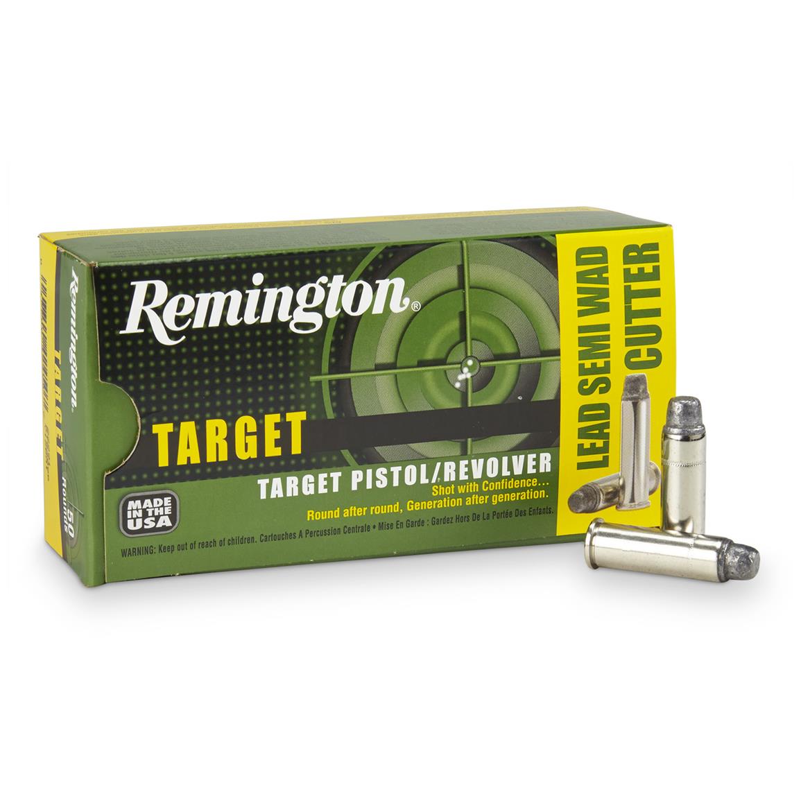 Remington Target Pistol / Revolver Ammo, .38 Special, Lead SWC, 158 ...