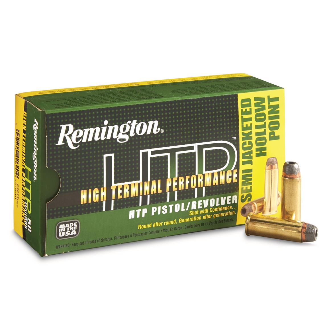 Remington, .44 Remington, SJHP, High Terminal Performance, 240 Grain, 50 Rounds