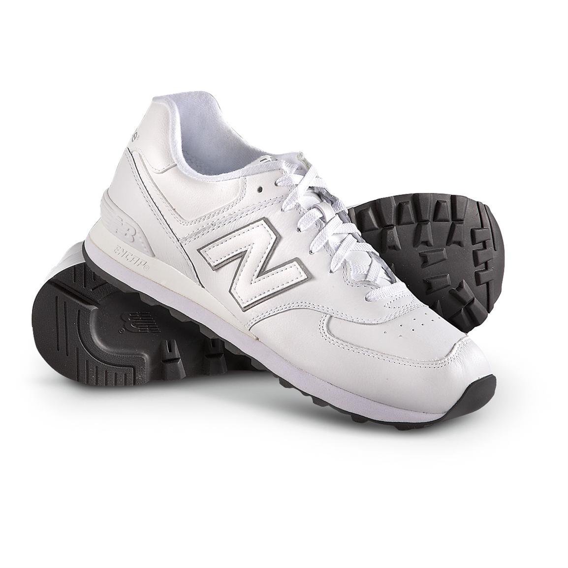 Mens New Balance® 574 Retro Sneakers White 283824 Running Shoes