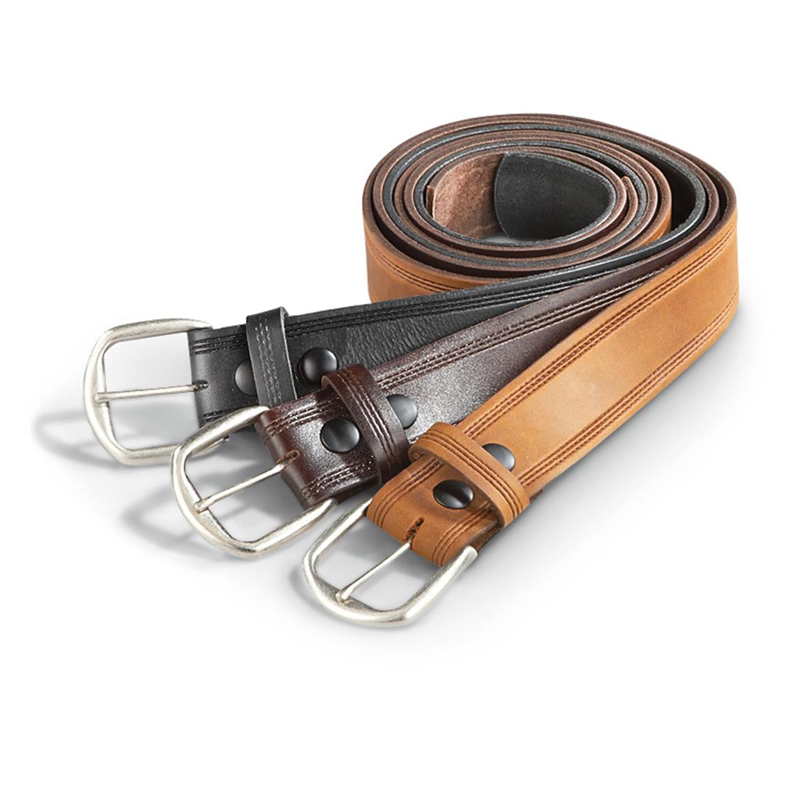 2 inch leather work belt