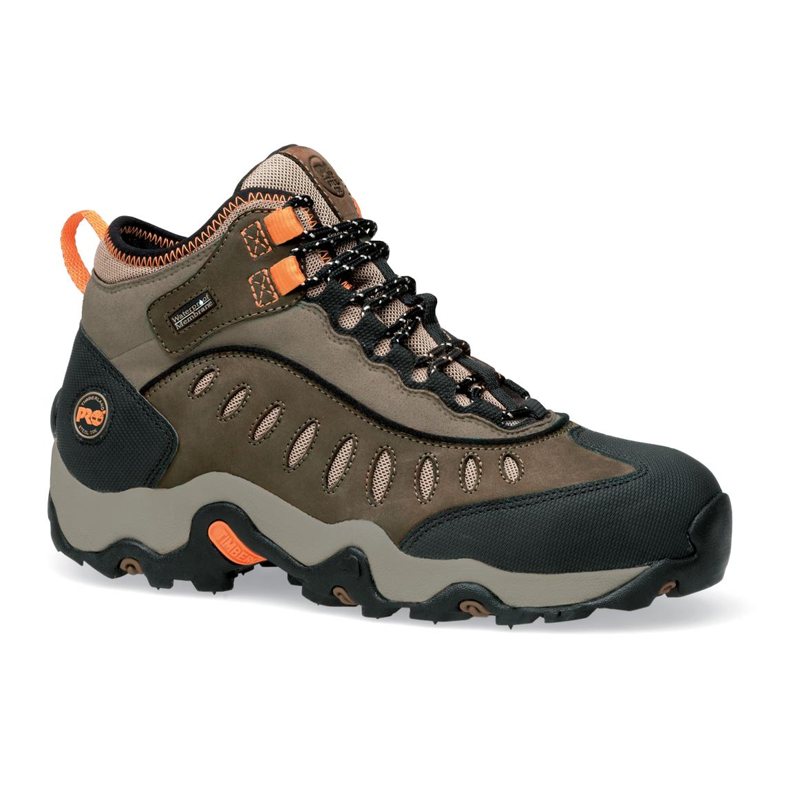 Men's Timberland Pro® Mudslinger WATERPROOF Mid Steel Toe Boots ...