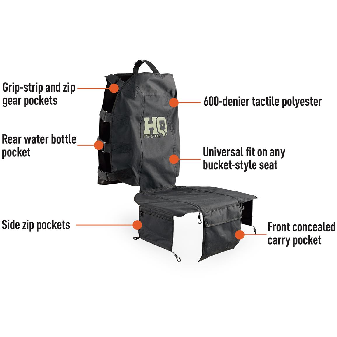 HQ ISSUE Tactical Car/Truck/SUV Seat Cover, Universal Fit 284676