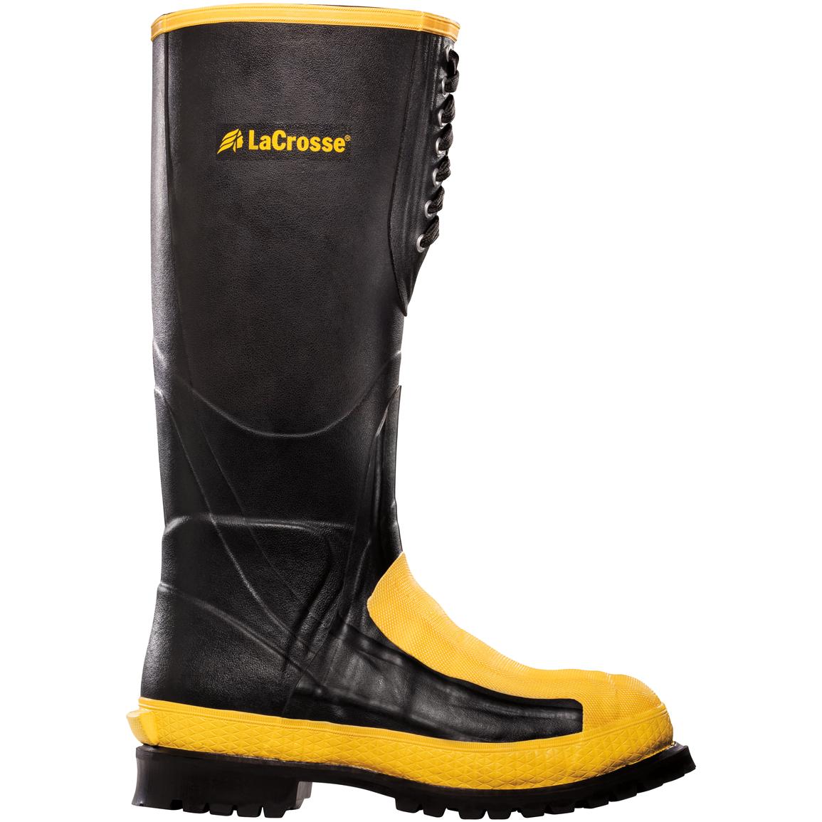 Men's LaCrosse® 16 inch Meta-Pac Work Boots with Alloy Toe / Metatarsal Guard, Black