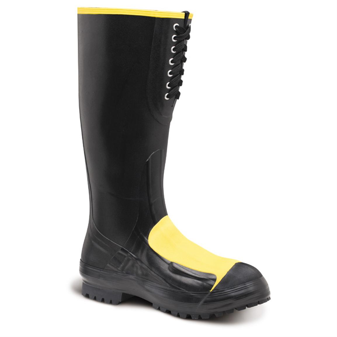 Men's LaCrosse® 16 inch Meta-Pac Work Boots with Steel Toe / Steel Midsole / Metatarsal Guard, Black