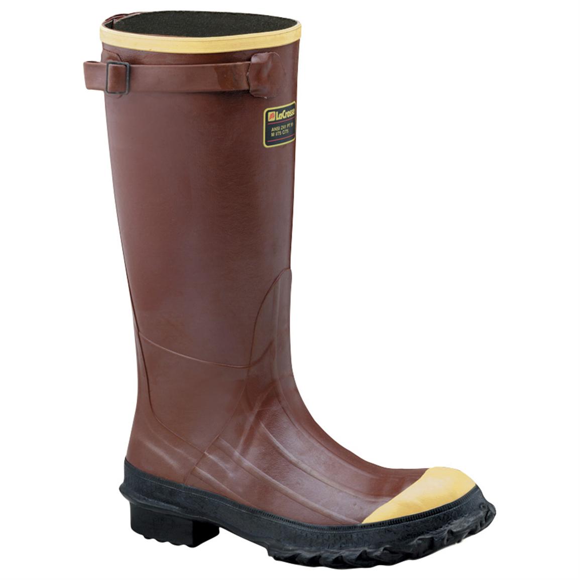 Men's LaCrosse® 16 inch Pac Steel Toe Work Boots, Rust