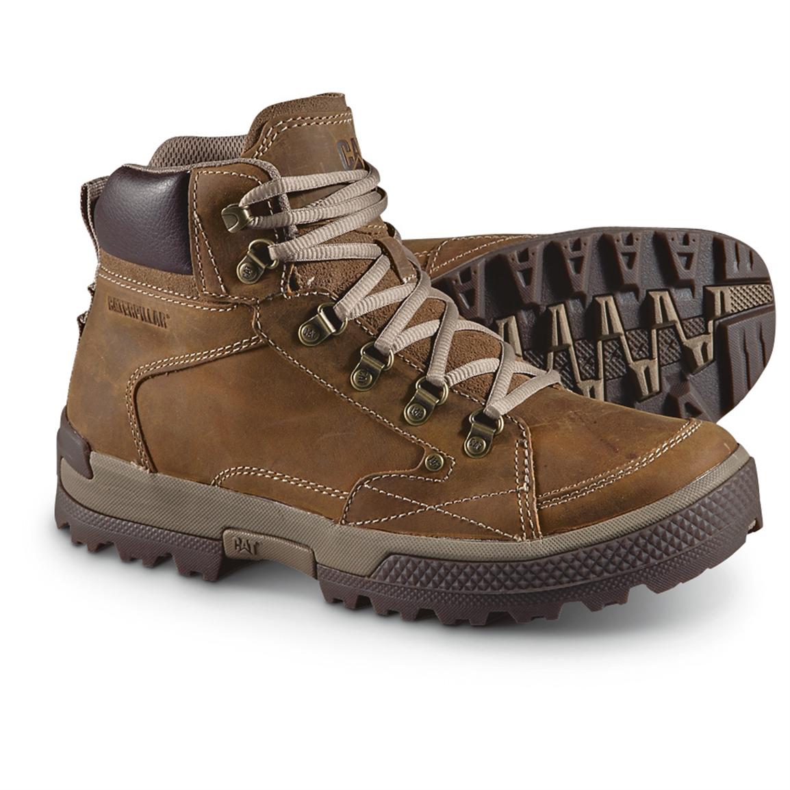 Men's CAT® Duncan Boots, Dark Beige - 292237, Hiking Boots & Shoes at ...