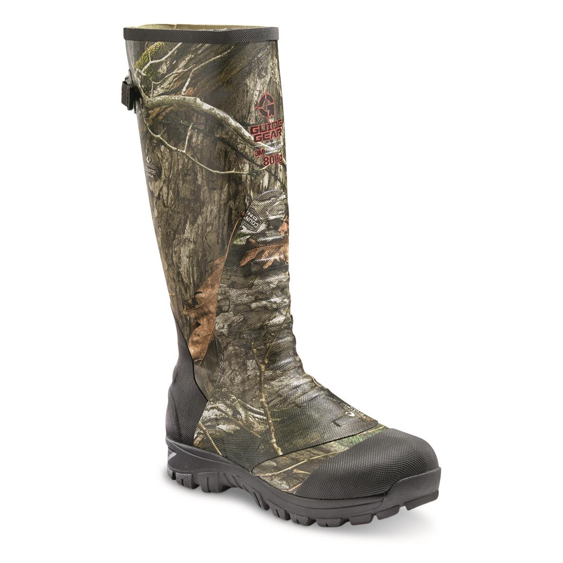 Guide Gear Men's Ankle Fit Insulated Rubber Boots, 800-gram, Mossy Oak® Country DNA™