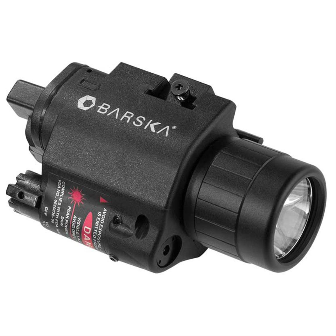BARSKA Laser with 200 Lumen Flashlight Black 