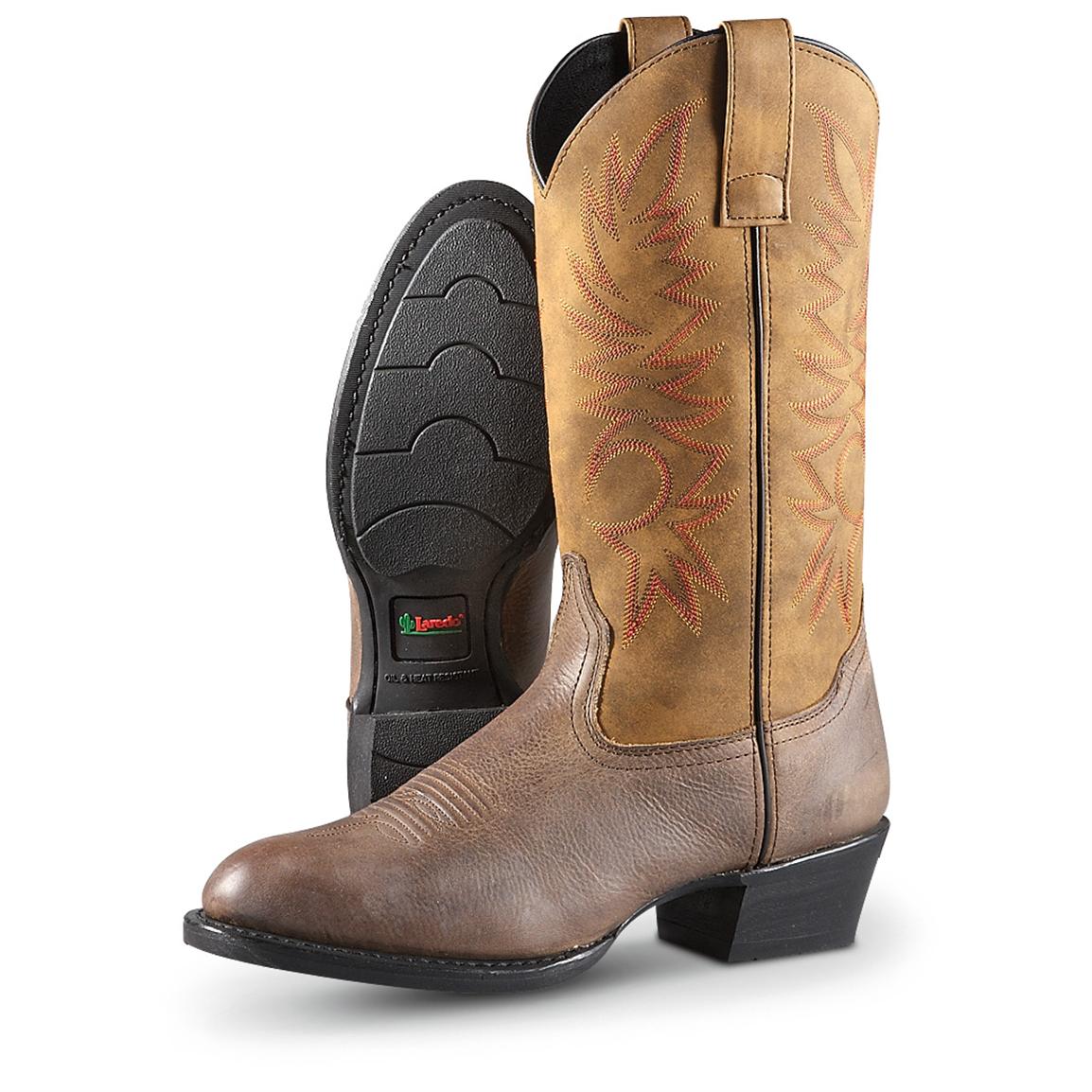 Men's Laredo® Western Cowboy Boots, Brown Stone - 292759, Cowboy ...