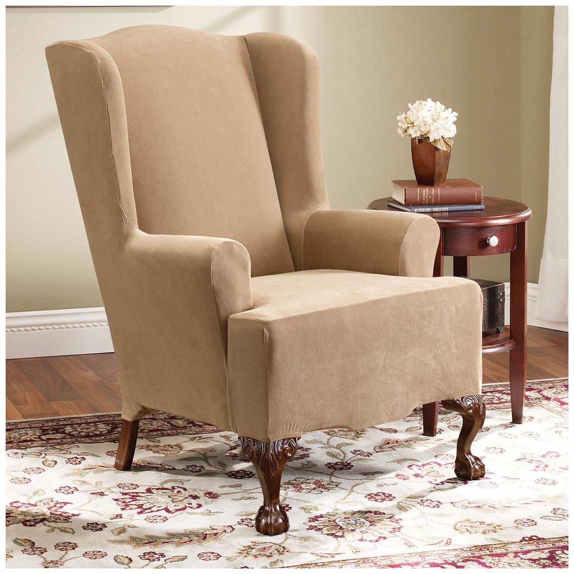 Sure Fit Stretch Pearson Wing Chair Slipcover 292826 Furniture