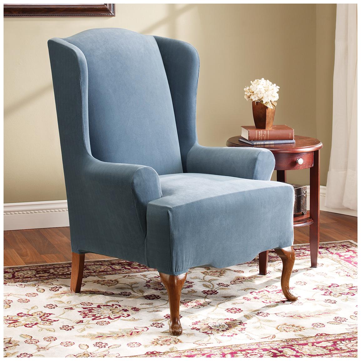 Sure Fit® Stretch Pearson Wing Chair Slipcover 292826, Furniture