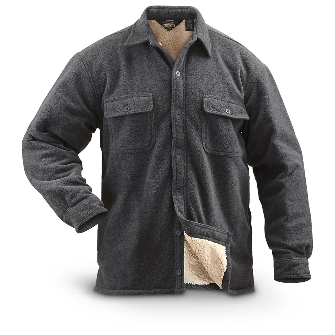 Guide Gear Men's Fleece-Lined CPO Shirt - 293305, Shirts at Sportsman's ...