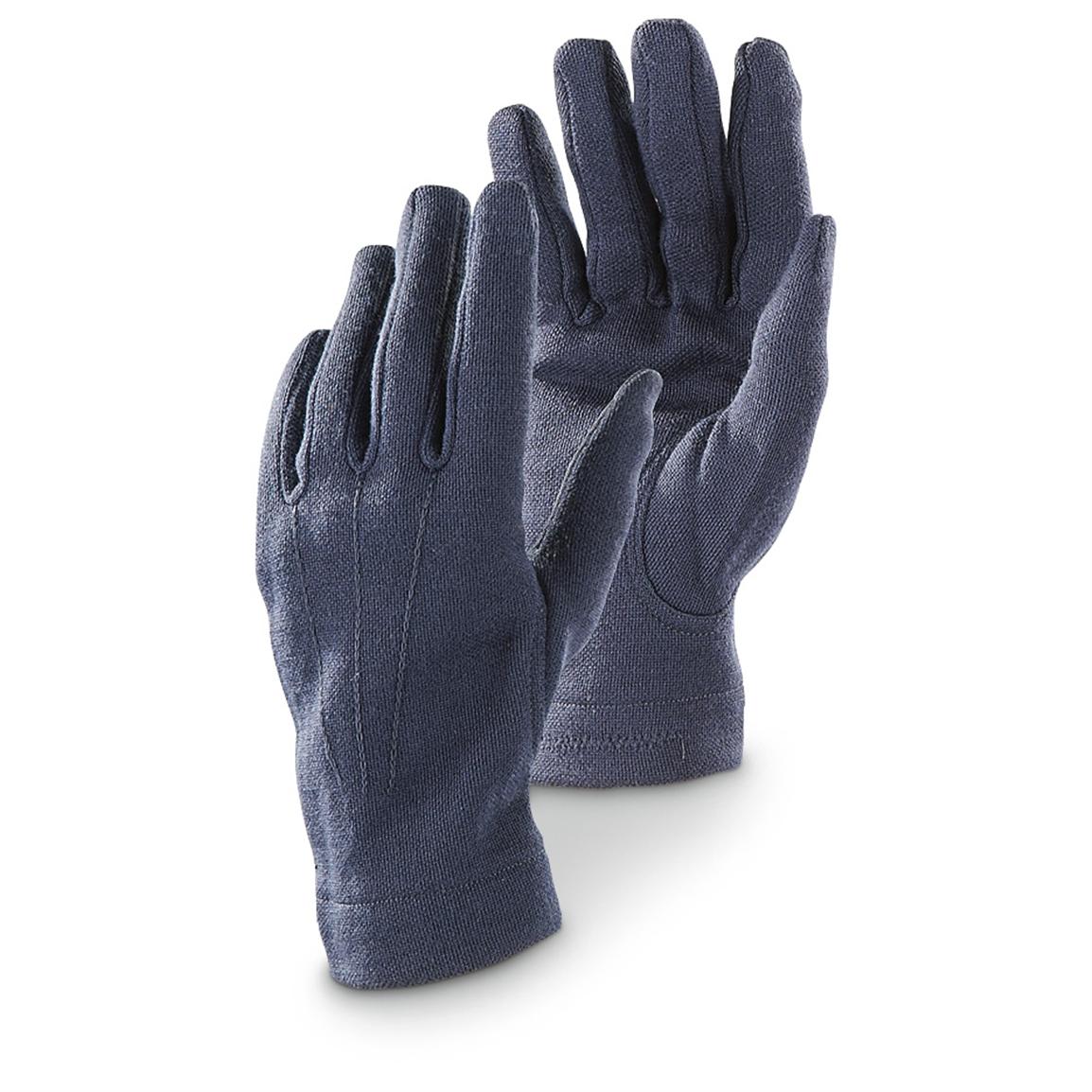 4-Prs. of New Italian Military Surplus Gloves, Navy Blue