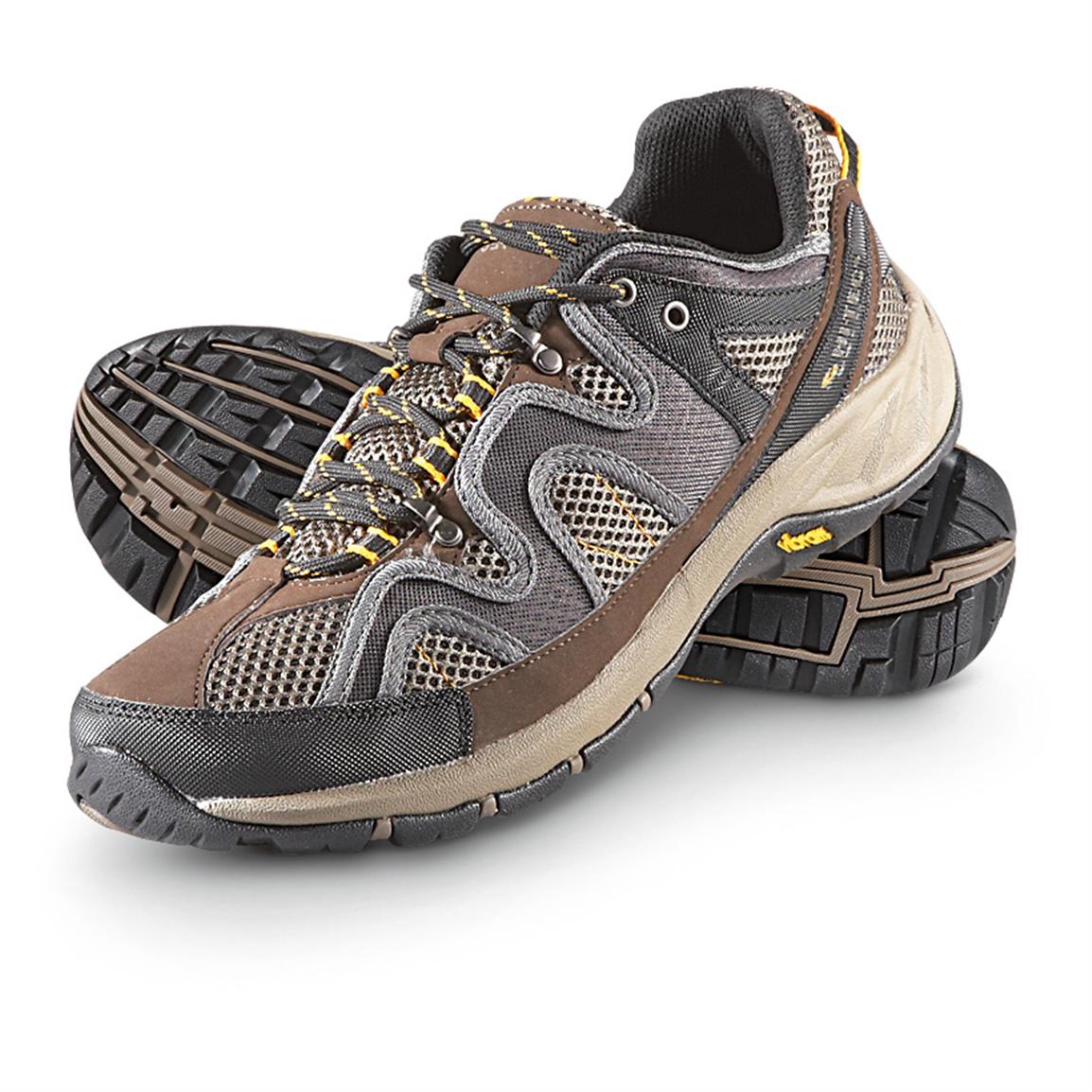 Men's Hi-Tec Tornado Low Lace Hiking Shoes, Brown / Gray - 294846 ...