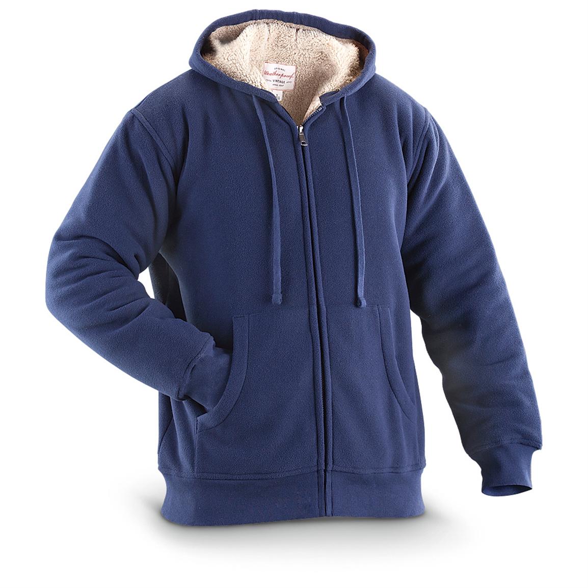 Weatherproof® Vintage Sherpa-lined Fleece Hoodie - 296553, Sweatshirts ...