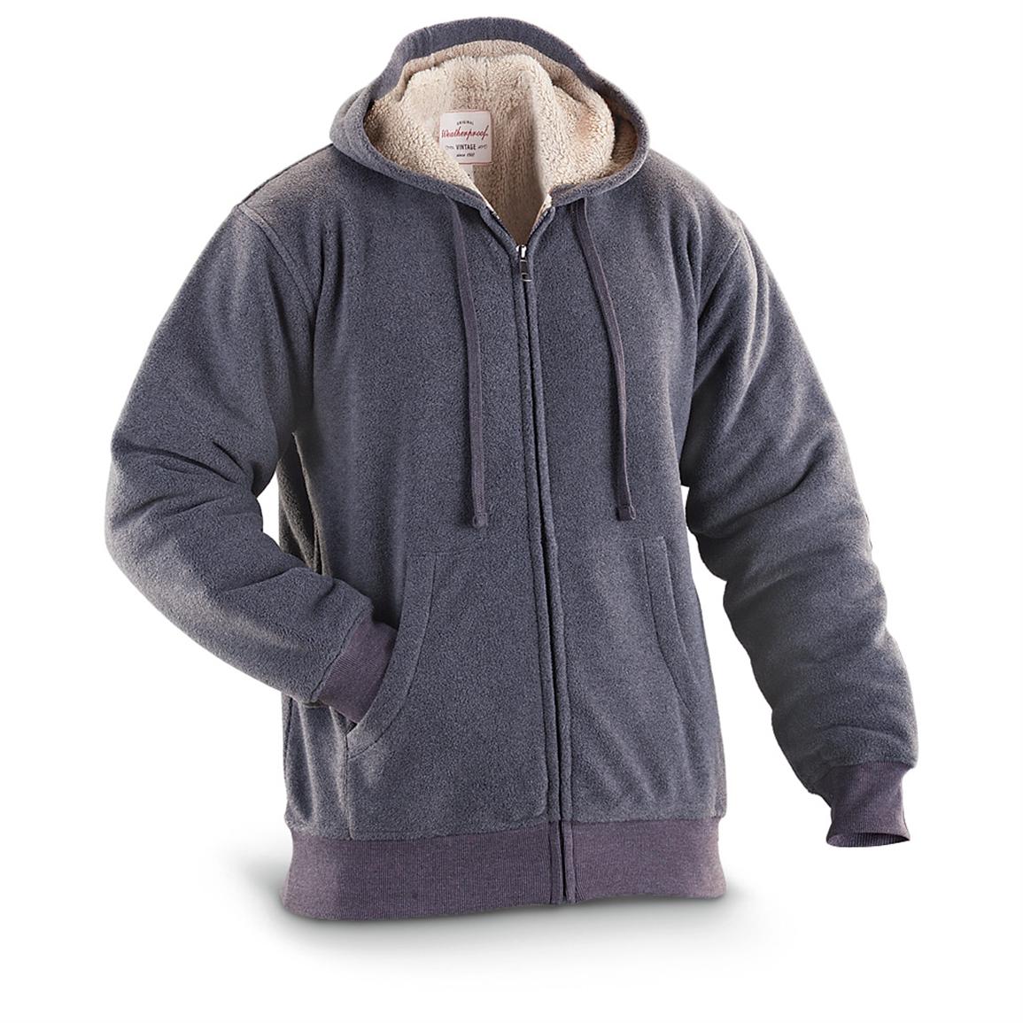 weatherproof vintage men's sherpa lined fleece hoodie