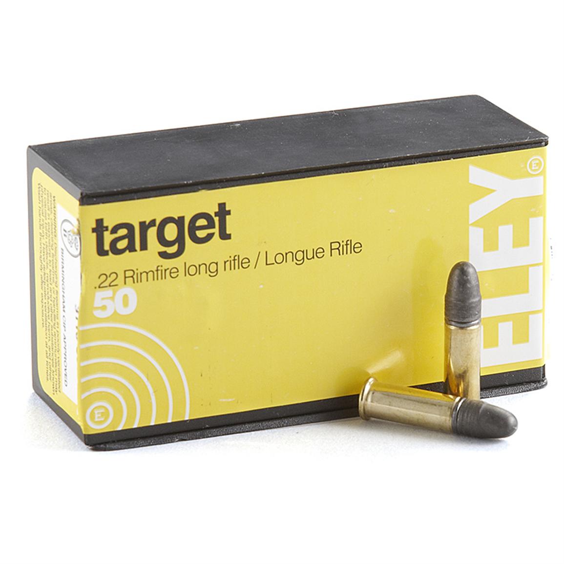 Eley Target Ammunition, .22LR, LRN, 40 Grain, 500 Rounds