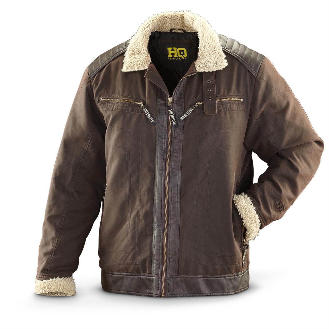 HQ ISSUE® Poly Sueded Jacket, Brown - 297184, Insulated Jackets & Coats ...