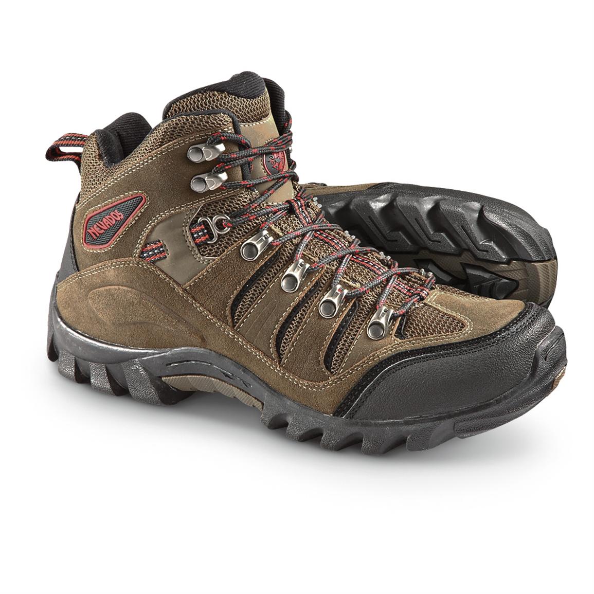 Men's Nevados® Basque Mid Hiking Boots, Brown - 297345, Hiking Boots ...