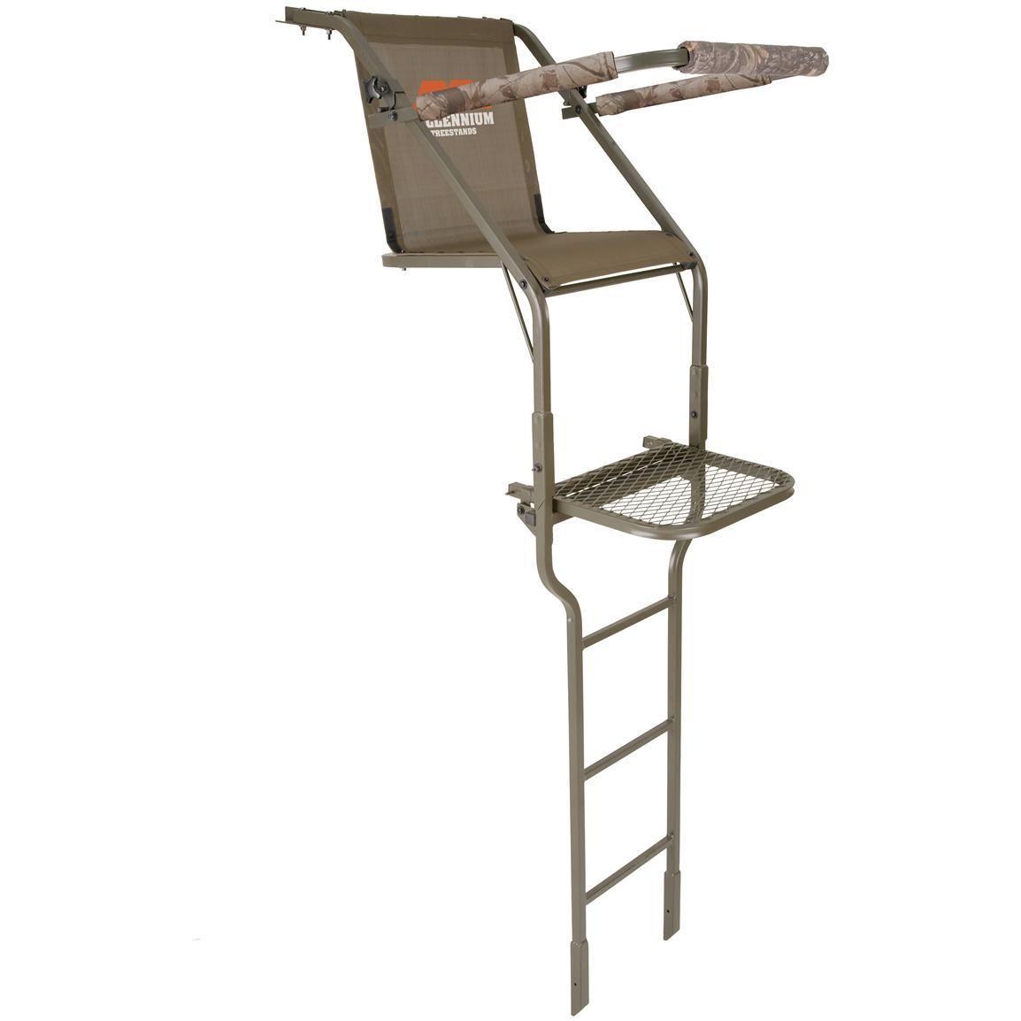 Millennium Treestands 20' Double Step Stick Ladder - Heavy Duty Steel Hunting Climbing Sticks