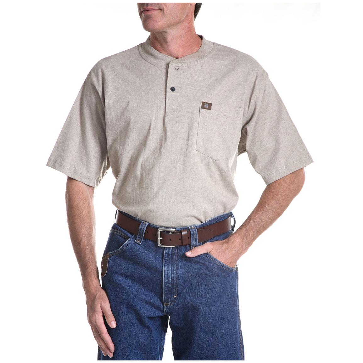 Men's Riggs Workwear® by Wrangler® Short-sleeved Henley T-shirt ...