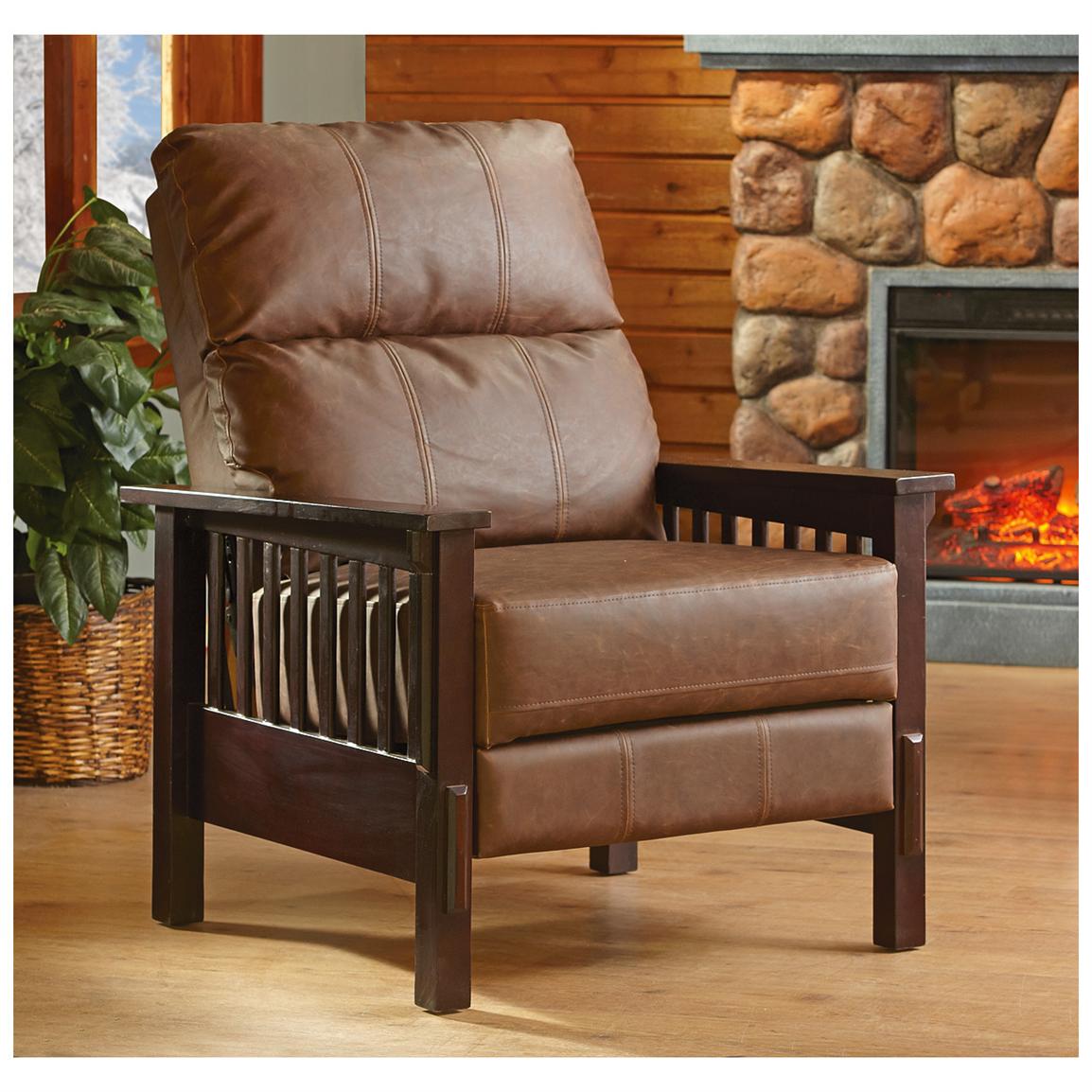 CASTLECREEK Mission Style Recliner 299493 Living Room At