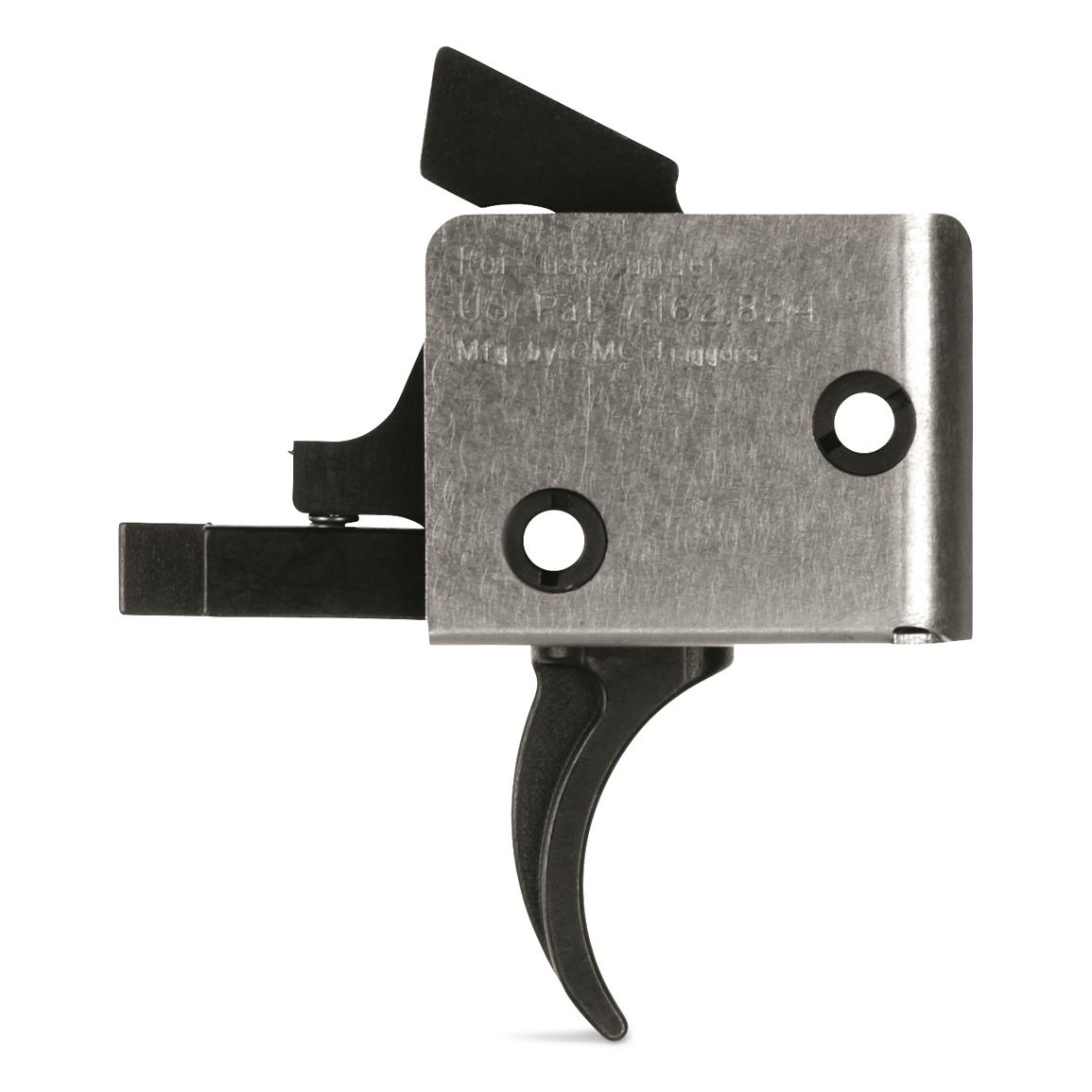 CMC Drop-in AR-15/AR-10 Curved Trigger, Single-stage, .154" Small Pin