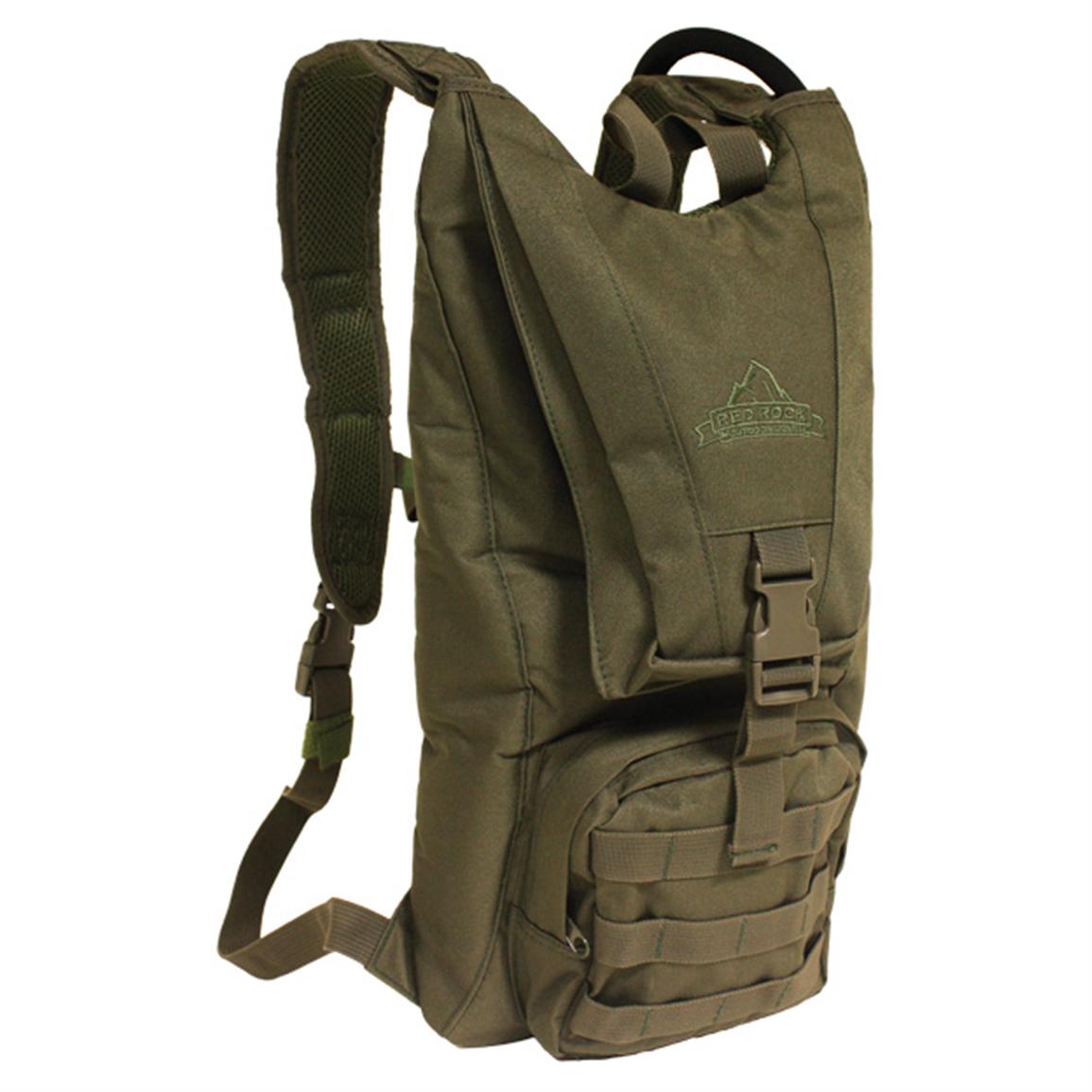 Red Rock Outdoor Gear Piranha Hydration Pack, Olive Drab