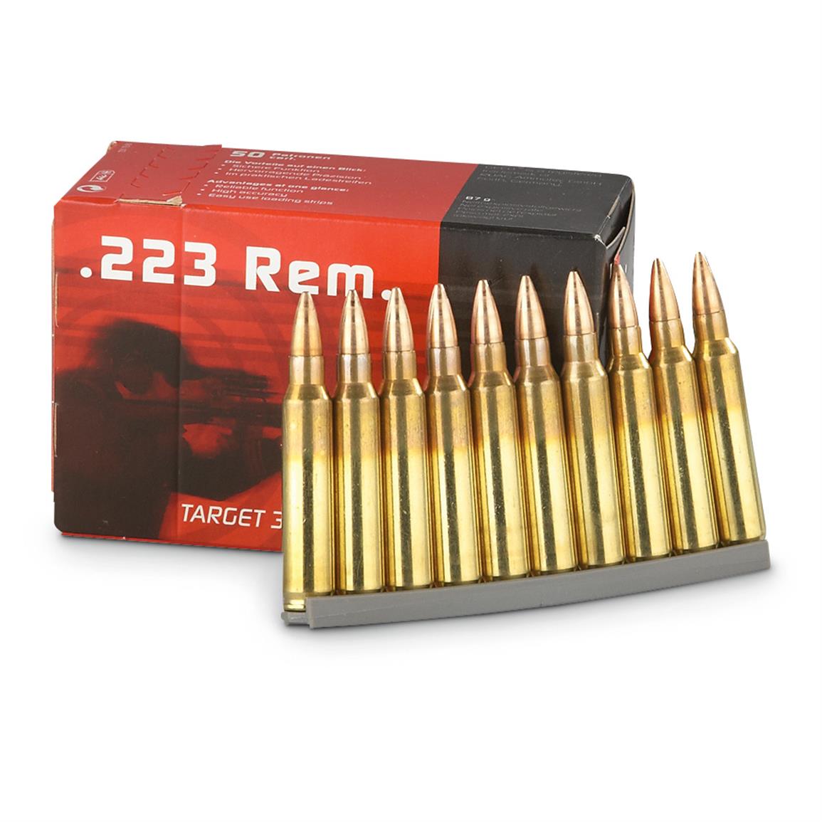 GECO, .223 with Stripper Clips, FMJ, 55 Grain, 1,000 Rounds
