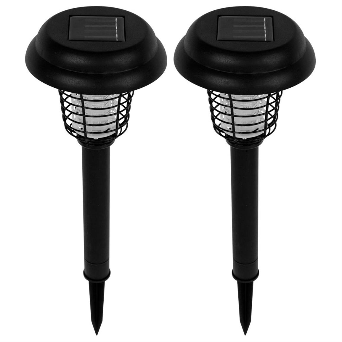 Set of 2 TerraTrade™ UV LED Solar Bug Zapper Lights - 304018, Solar