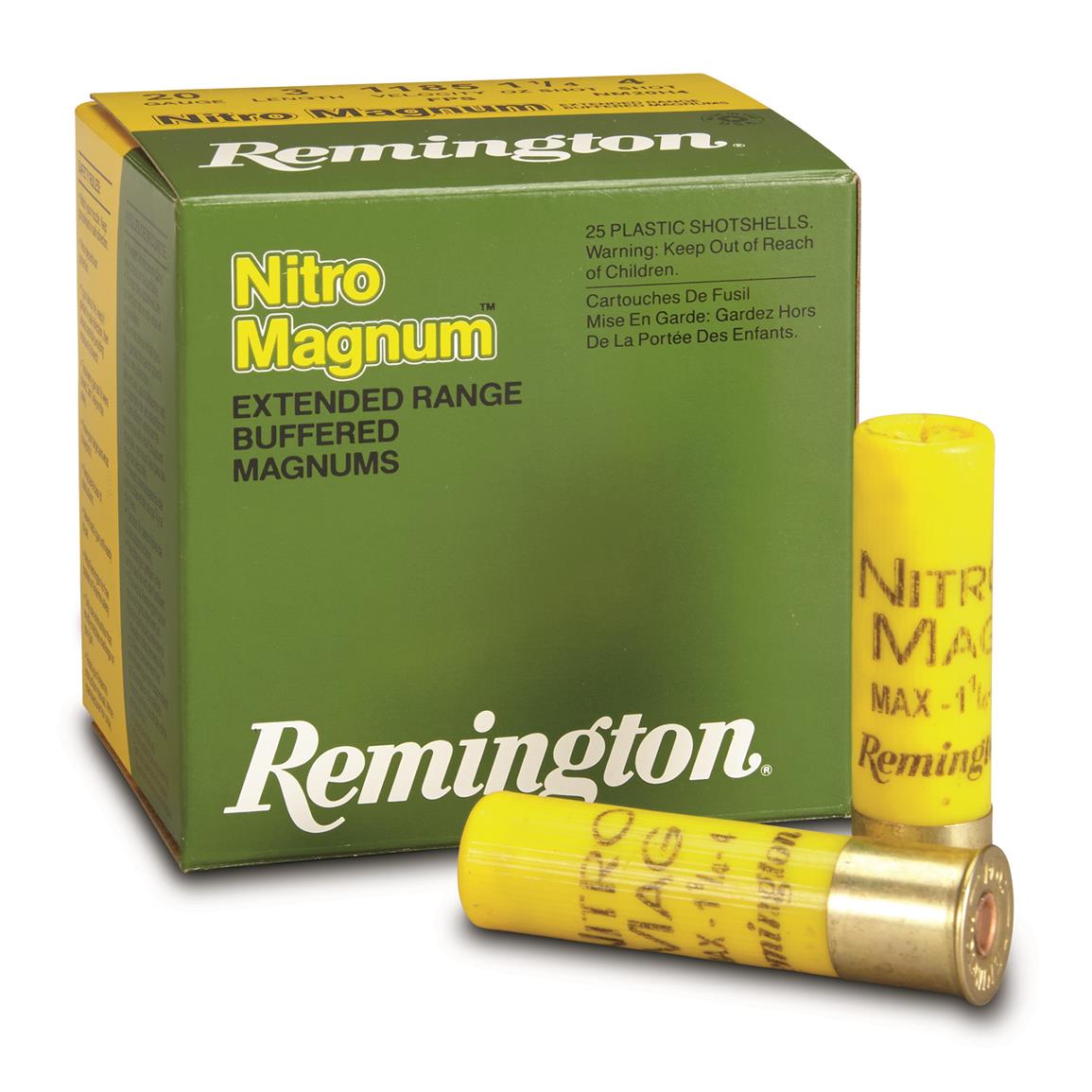 Remington, 20 Gauge, 3&quot; 1 1/4 oz., Nitro Mag, 25 Rounds