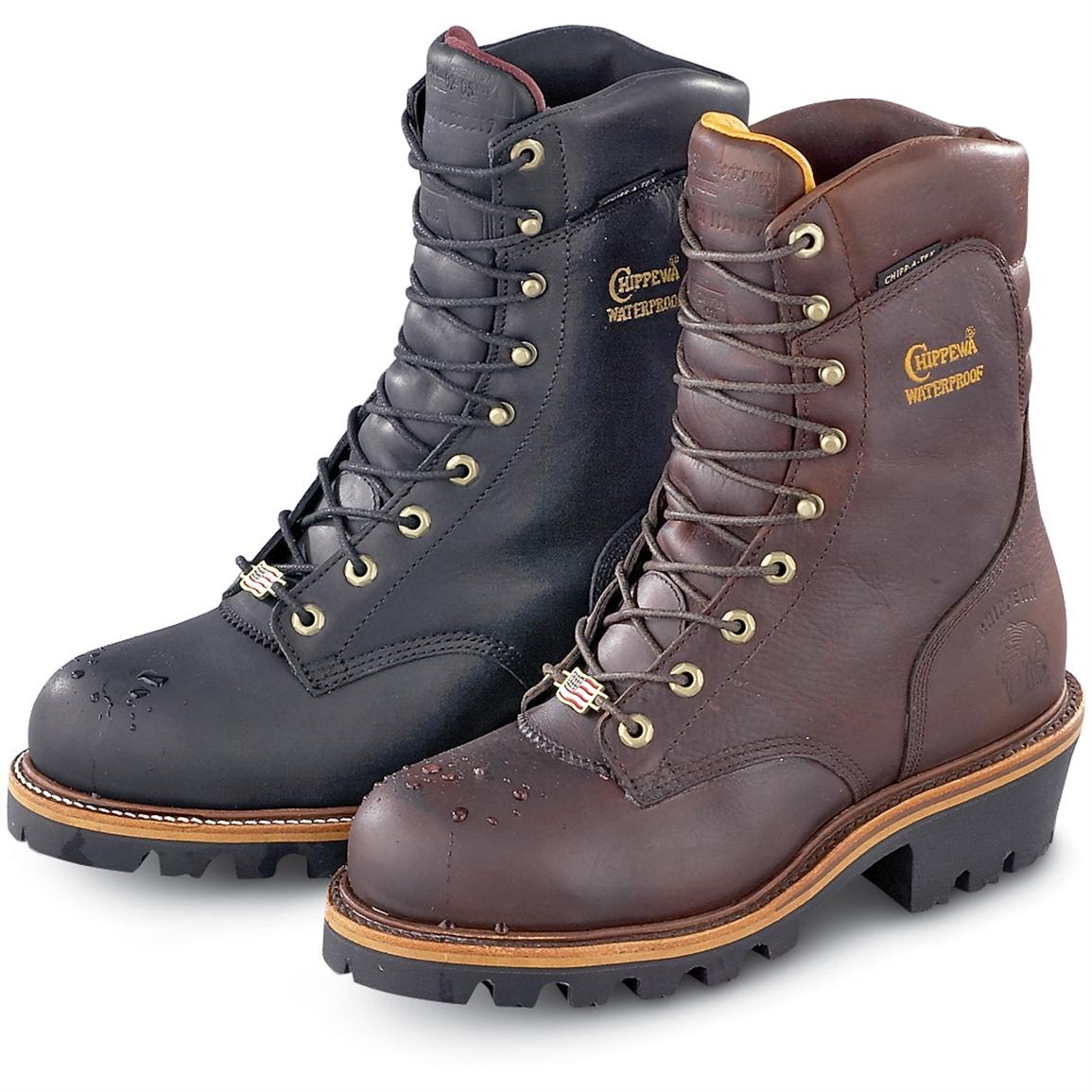 chippewa logger boots composite toe