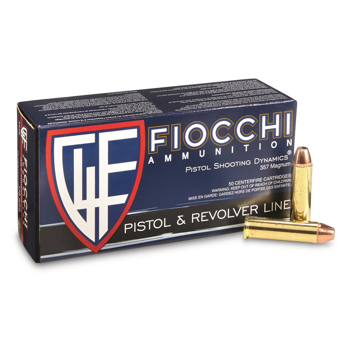 Fiocchi Shooting Dynamics, .357 Magnum, JHP, 148 Grain, 50 Rounds