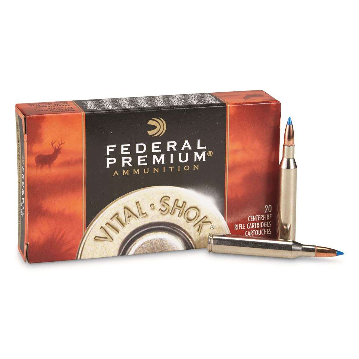 Federal Premium Vital-Shok, .25-06 Remington, NBT Hunting, 100 Grain, 20 Rounds